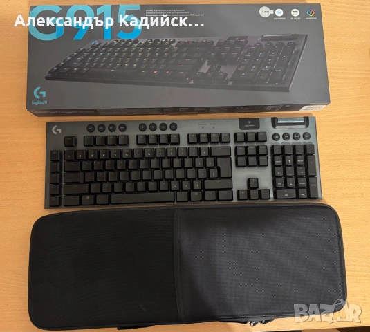 Logitech G915 LIGHTSPEED Механична Gaming Клавиатура, Clicky