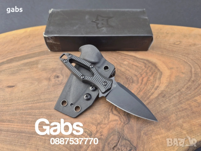 Компактен тактически нож FOX Aka Elmax,фултанг с кания Kydex