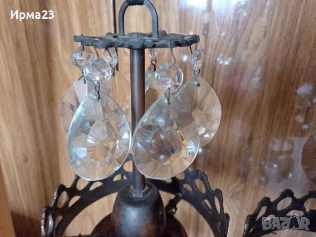 Антикварен комплект медни лампиони " корона", снимка 5 - Антикварни и старинни предмети - 50056713