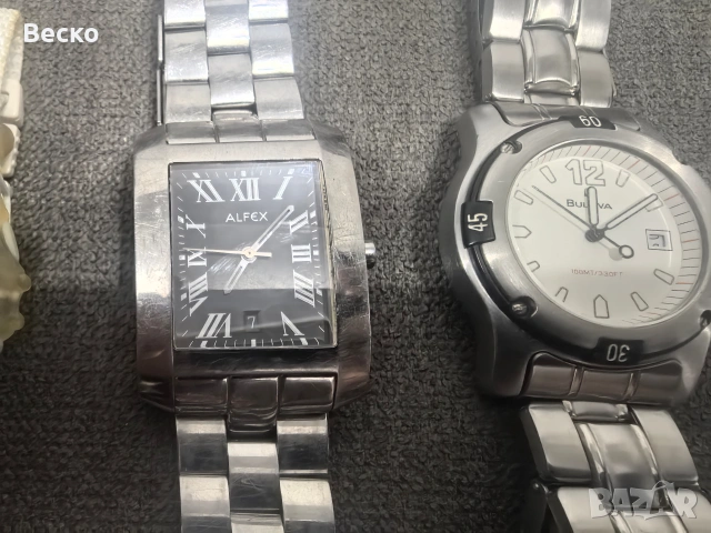 VINTAGE Часовници Alfex Bulova Baby G, снимка 2 - Мъжки - 53806248