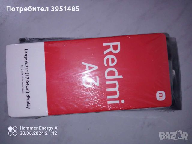 СМАРТФОН Xiaomi RedmiI A3 със стъклен протектор, снимка 1 - Xiaomi - 46419505