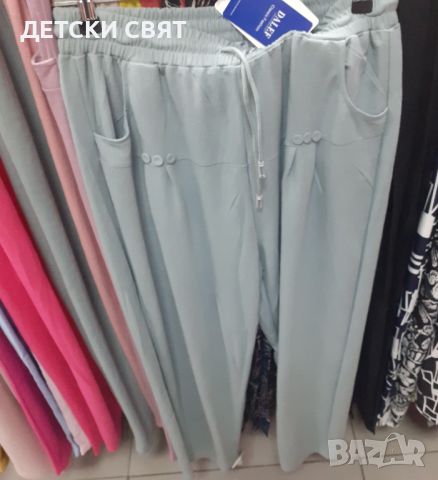 Нови дамски панталони с ластик- големи размери, снимка 2 - Панталони - 46023481