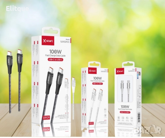 USB-C ,кабел за бързо зареждане,100W, 1 Метър ,SJX321CC, снимка 3 - Други стоки за дома - 52840179