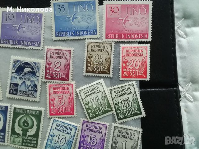 Пощенски марки Индонезия 1951, снимка 4 - Филателия - 45747007