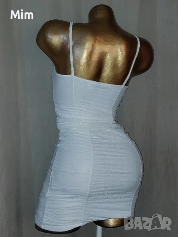 XS Дантелена ,бяла, къса рокля , снимка 2 - Рокли - 50776743