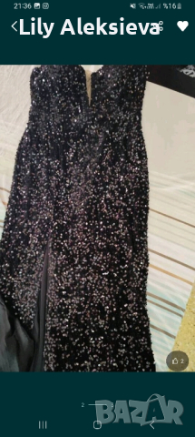черна рокля със пает , снимка 3 - Рокли - 45040064