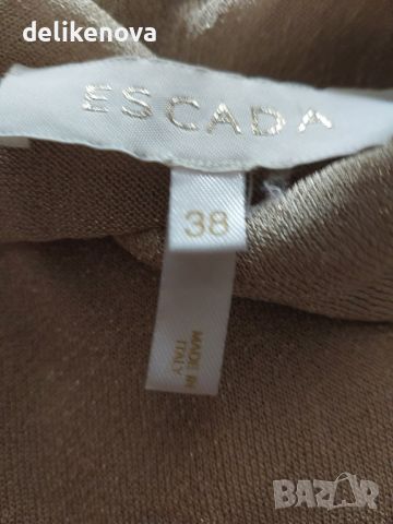 ESCADA Original.  Size M Страхотен златист топ, снимка 4 - Потници - 46189235