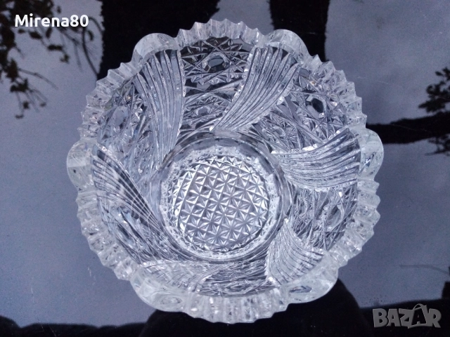 * Bohemia * - кристална ледарка / бонбониера !, снимка 4 - Антикварни и старинни предмети - 52554200
