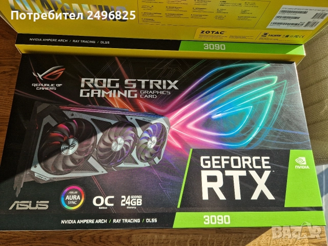 Продавам ZOTAC GEFORCE RTX 3090, 24GB, снимка 4 - Видеокарти - 52806097