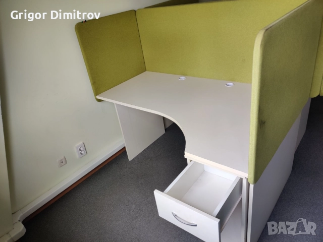 Бюро за офис Cantek 150x98x75см с чекмедже (Дълж.Шир.Вис.), снимка 2 - Бюра - 52064930
