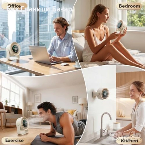 Нов Тих USB вентилатор за бюро 100 скорости 360° въртене LED за охлаждане лято, снимка 6 - Друга електроника - 53914903