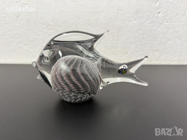 Шведска ръчно изработена фигура на риба - FM Konstglas  