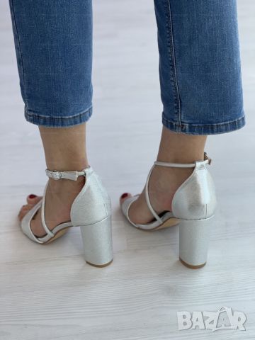Стилни дамски сандали с отворен дизайн и елегантен ток, снимка 2 - Сандали - 45655683