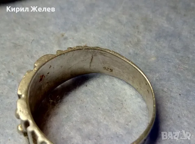 СТИЛНО РЕТРО АРТ ОРНАМЕНТИРАН СРЕБЪРЕН ПРЪСТЕН РЪЧНА БИЖУТЕРСКА ИЗРАБОТКА 50209, снимка 9 - Пръстени - 49959634