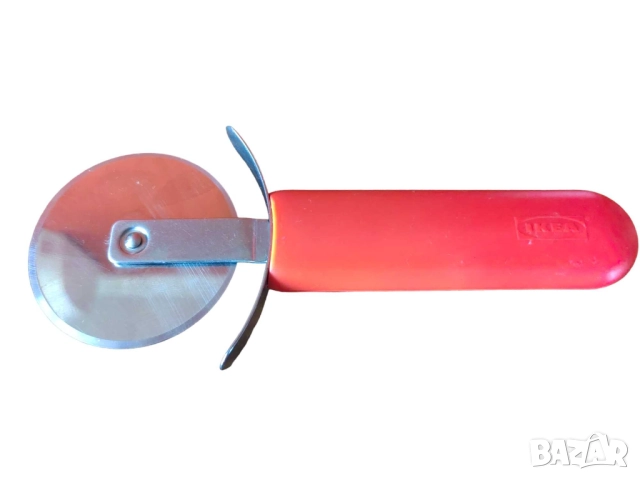 Ролер нож за рязане на пица и тесто Ikea, 17x6 см, Червен