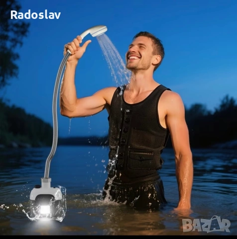 Преносим душ с батерия, снимка 4 - Палатки - 53224516