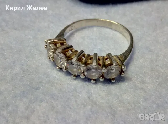 АВТОРСКИ СКЪПОЦЕНЕН СРЕБЪРЕН ПРЪСТЕН СРЕБРО 925 с ПЕЧАТ на БИЖУТЕРА и ФАСЕТИРАНИ СКЪПИ ЦИРКОНИ 50131, снимка 2 - Пръстени - 49876882