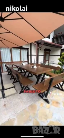 Метални крака за маса и пейка , снимка 17 - Градински мебели, декорация  - 38192045