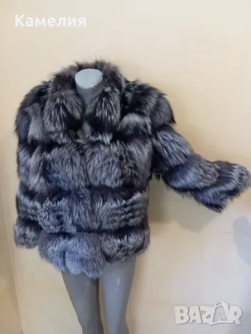 Палто от сребърна лисица , снимка 5 - Палта, манта - 49942176
