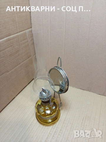 Соц Стара Газена Лампа С Огледално Отражение. НОМЕР 714., снимка 2 - Антикварни и старинни предмети - 53513858