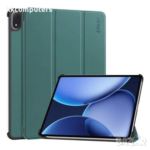 Кожен Калъф ENKAY Tri-fold за OnePlus Pad 3 / Pad 2 Pro 13.2 - Авто събуждане/заспиване, Стойка, Вкл, снимка 5 - Калъфи, кейсове - 53633698