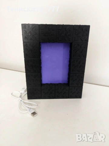 3д лампа Minecraft Nether portal, снимка 2 - Настолни лампи - 53758609
