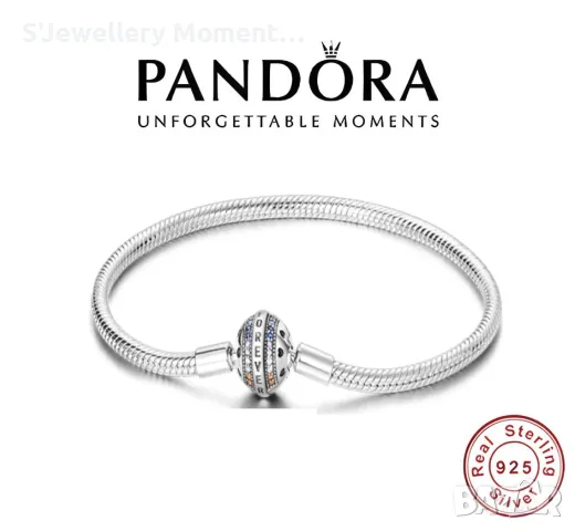 Сребърна гривна 925 Pandora Moment Family Tree Heart Clasp, снимка 1 - Гривни - 47159139