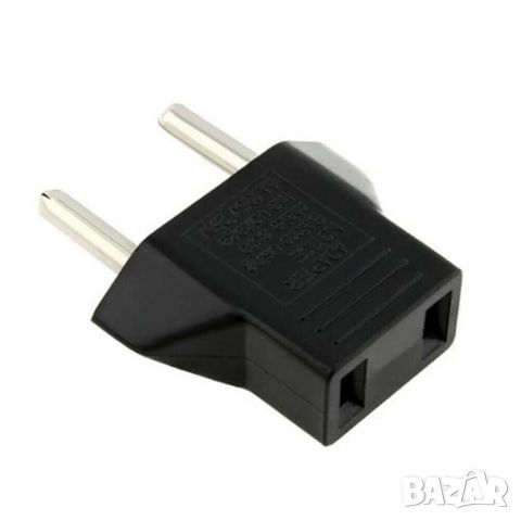 Адаптер US към EU контакт, 220V, Черен