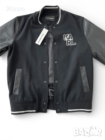 Karl Lagerfeld  Оригинално дизайнерско яке тип Varsity/Bomber – НОВО С ЕТИКЕТ – Размер M, снимка 11 - Якета - 53577173