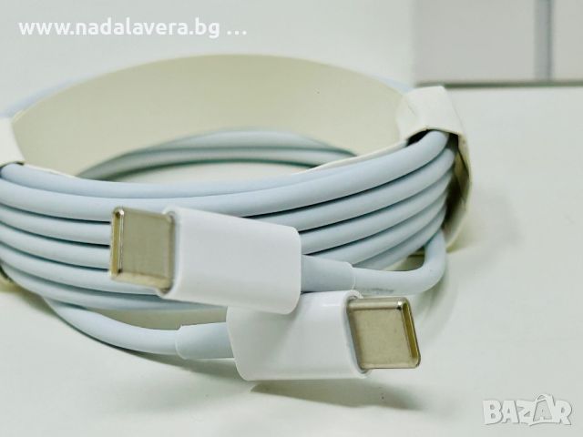  Кабел Зарядно Адаптер за Apple iPhone iPad MacBook Usb C to Usb C 100W, снимка 4 - USB кабели - 46318216