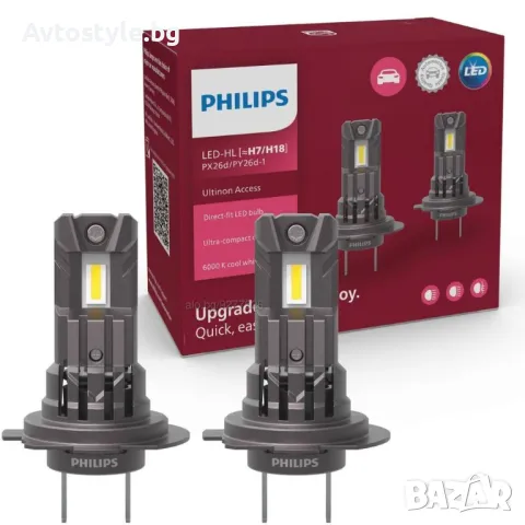 LED КРУШКИ PHILIPS H7/H18 ULTINON ACCESS 12V 16W КОМПЛЕКТ 2БР. , снимка 1