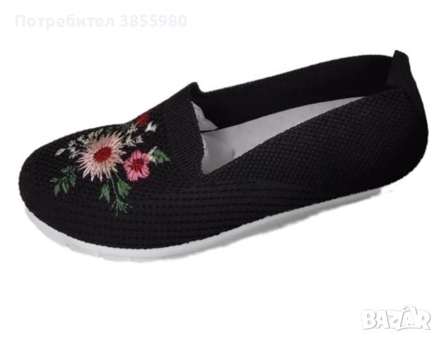 Леки и удобни дамски текстилни мокасини (001) - 3 цвята, снимка 3 - Дамски ежедневни обувки - 45318525