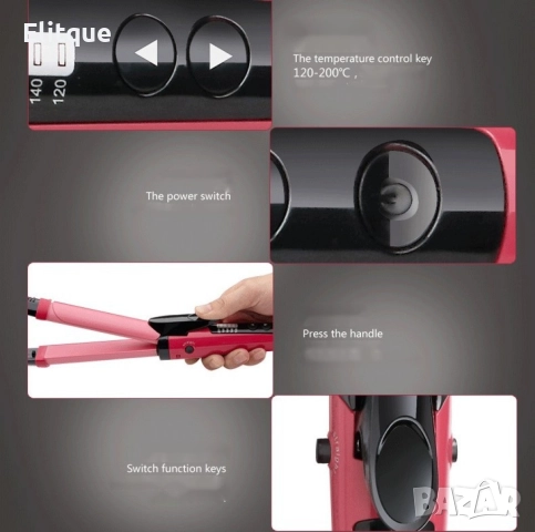 Многофункционална 2 в 1 маша и преса за коса TV821, снимка 2 - Преси за коса - 52864192