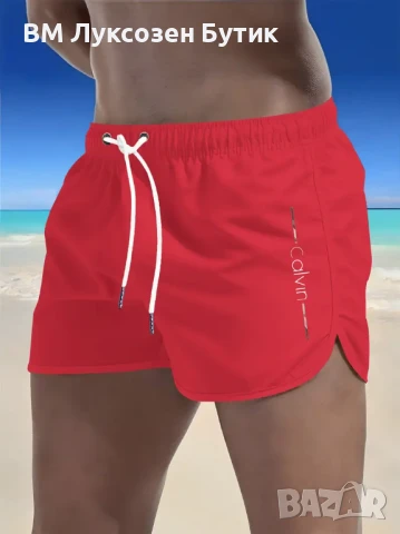 🌊 МЪЖКИ ПЛУВНИ ШОРТИ CALVIN – ЛЯТНА СВОБОДА И СТИЛ, снимка 4 - Бански - 51028239