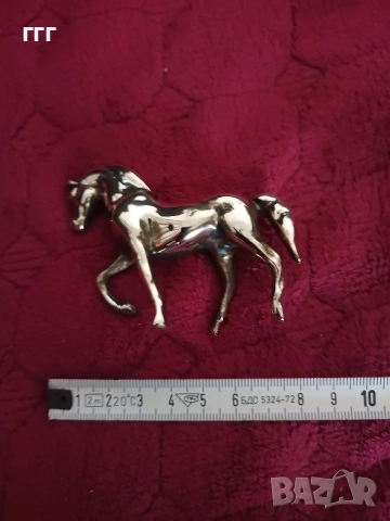 Месингова апликация на кон, снимка 2 - Други ценни предмети - 53845384