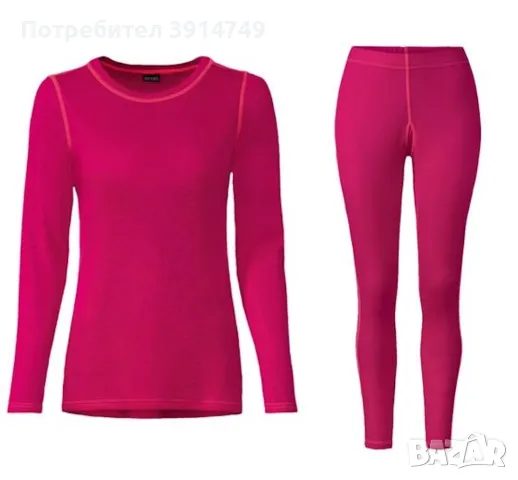 НОВА Термоблуза / термална блуза, дълъг ръкав, поларен филц отвътре, силно сгряваща, цикламена, S-M, снимка 3 - Спортни екипи - 49828750