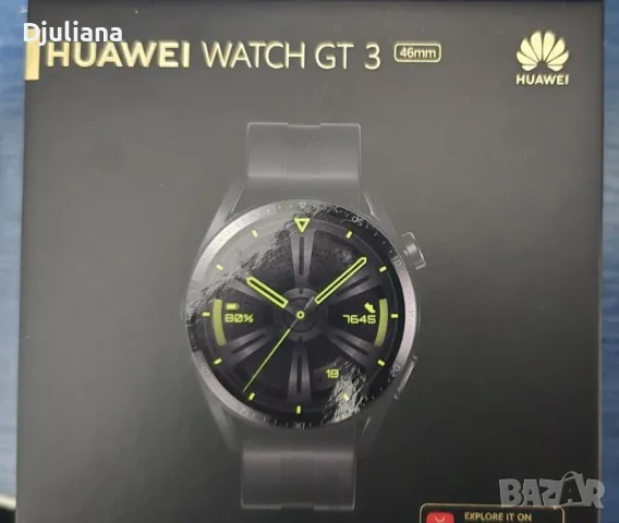 Смарт часовник Huawei watch GT 3 46 mm Active Black, снимка 3 - Смарт гривни - 48922485