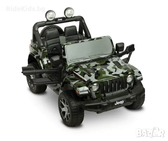 Офроуд акумулаторен автомобил  JEEP RUBICON Камофлаж– 4x4, до 35кг., с дистанционно и LED,, снимка 4 - Детски велосипеди, триколки и коли - 49975893