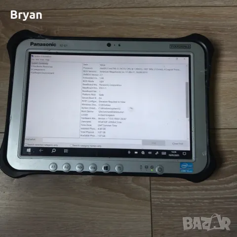 Panasonic ToughPad FZ-G1 4 ram 256 ssd Win 10 pro, снимка 2 - Таблети - 50340265