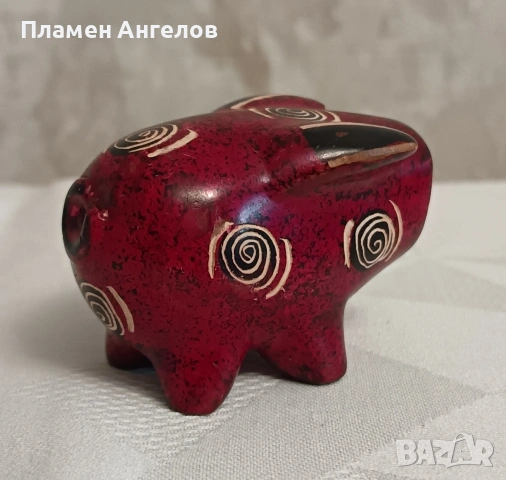Автентична фигурка "Прасенце" от африкански сапунен камък. Ръчна изработка. , снимка 7 - Антикварни и старинни предмети - 54260716