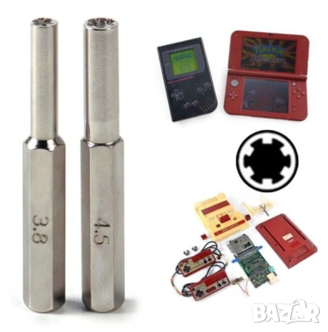 UNITOOL К-т Специални ОТВЕРТКИ 3,8 - 4,5 мм NINTENDO PlayStation SEGA Глух Ключ Вложки Звезди БАРТЕР, снимка 3 - Отвертки - 53700087