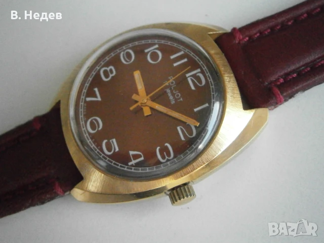 POLJOT, кал. 2614, 17 рубинови камъка, СССР. Мн. запазен!, снимка 2 - Мъжки - 51224826