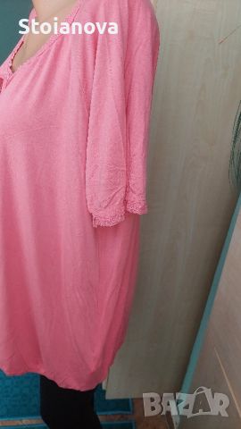 Красива и мека лятна блуза за по-едри жени, снимка 3 - Туники - 46335156