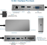 Surface Pro Dock само за Surface Pro 4/Pro 5/Pro 6 USB хъб с Gigabit Ethernet порт, HDMI VGA 4K , снимка 3