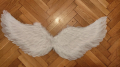 Ангелски крила ,бели, естествени пера.размер 45\35см.Черни,бели и червени , снимка 1