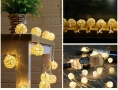 Коледни лампички декорация – крушки с батерии 10 броя "1 цвят, като на снимките", снимка 7