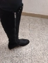 високи чизми 39 номер черно ниска платформа , снимка 6