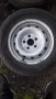 4 бр железни джанти за Хюндай "Н1" 1998-2007г. Джантите са перфектни а гумите вървят подарък., снимка 4