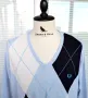 Fred Perry Men`s Blue Long Sleeve V-Neck Argyle Diamond Cotton Size XXL  -страхотен мъжки пуловер , снимка 2