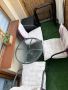 Градински ратанов комплкт с три стола с възглавници и маса, снимка 3
